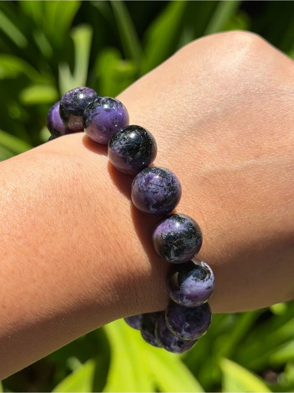 13mm stretchable purple charoite bracelet 1839